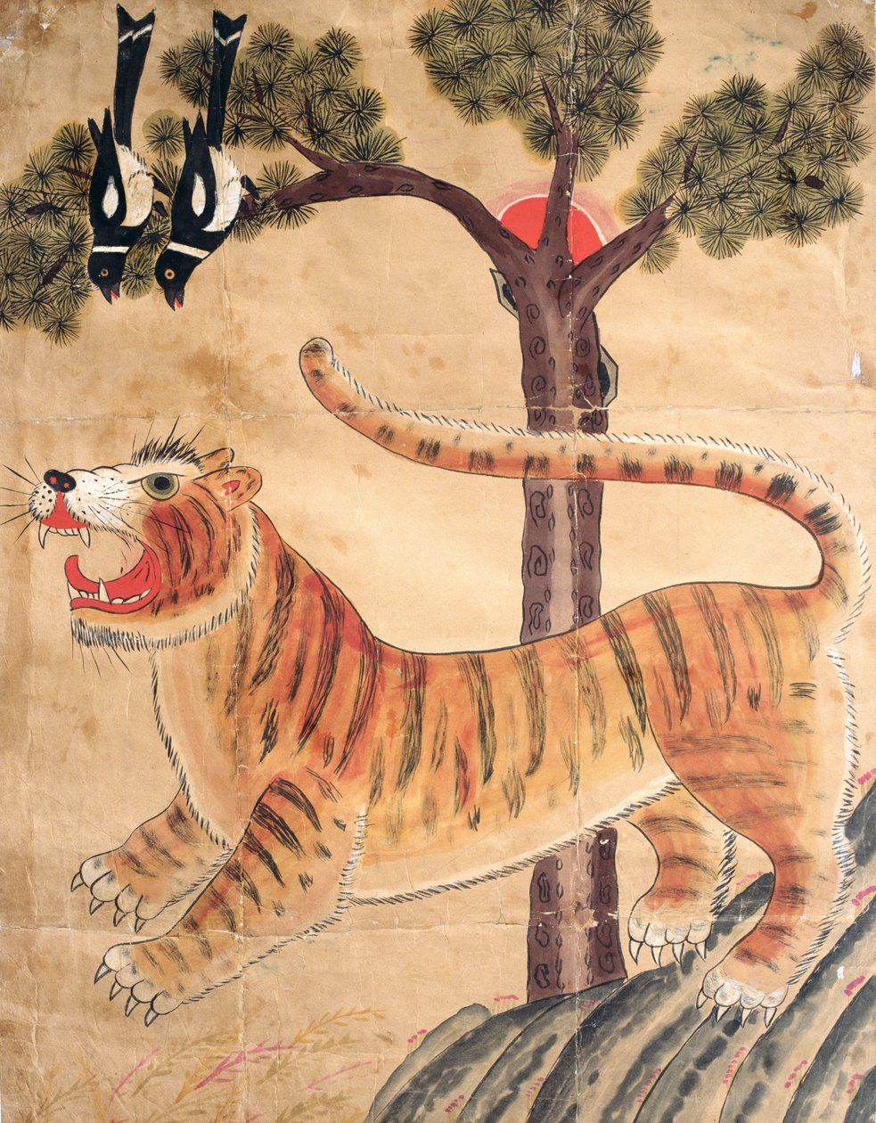Seonangsin (naturligt pigment på papir) af School Korean