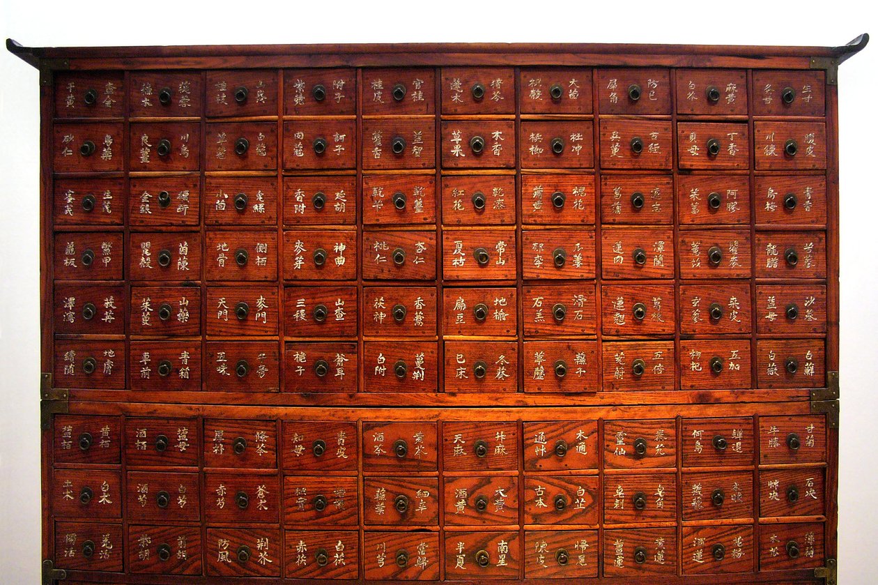 Medicinske træmøbler, Joseon-perioden, Coree, Kim Chong-hak-kollektionen. Fotografi, Seoul National Museum, Republikken Korea, 2006. af School Korean