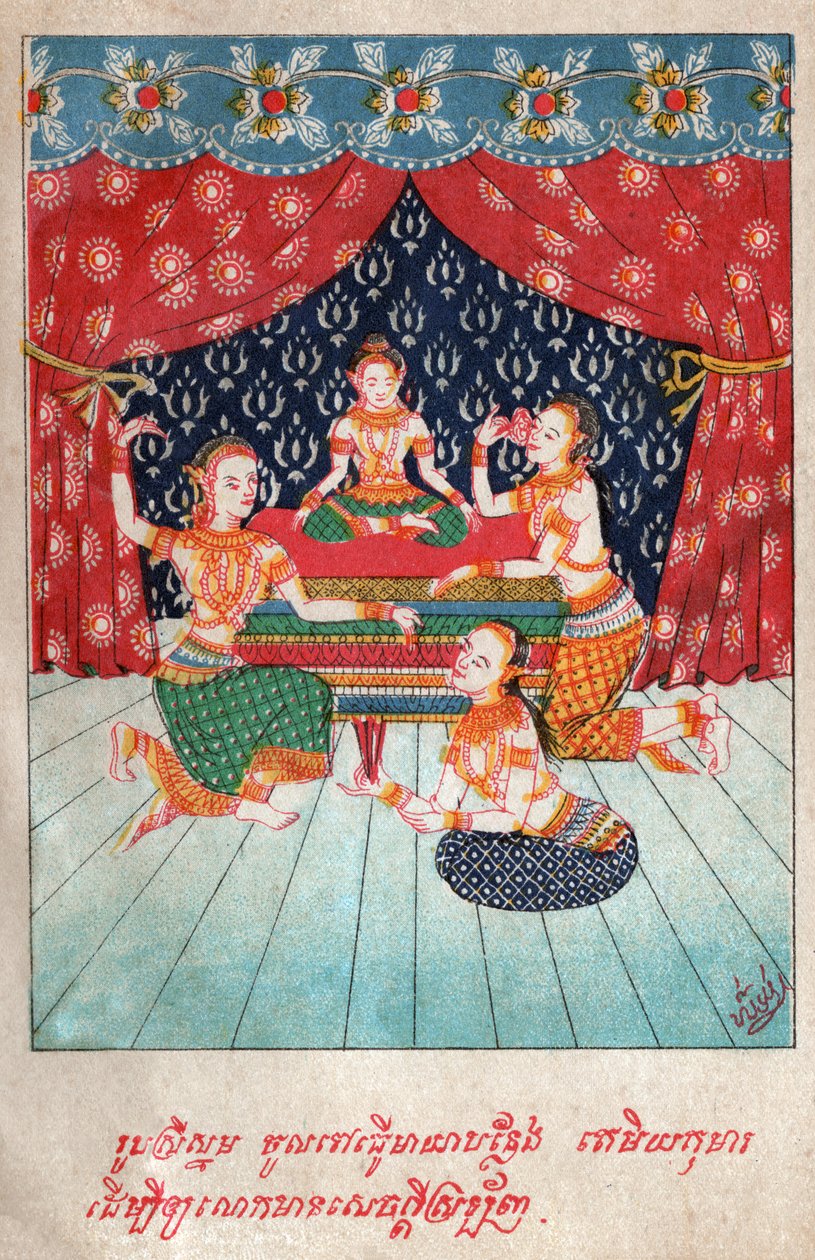 Temiya Jataka. (stik, ca. 1910) af School Laotian