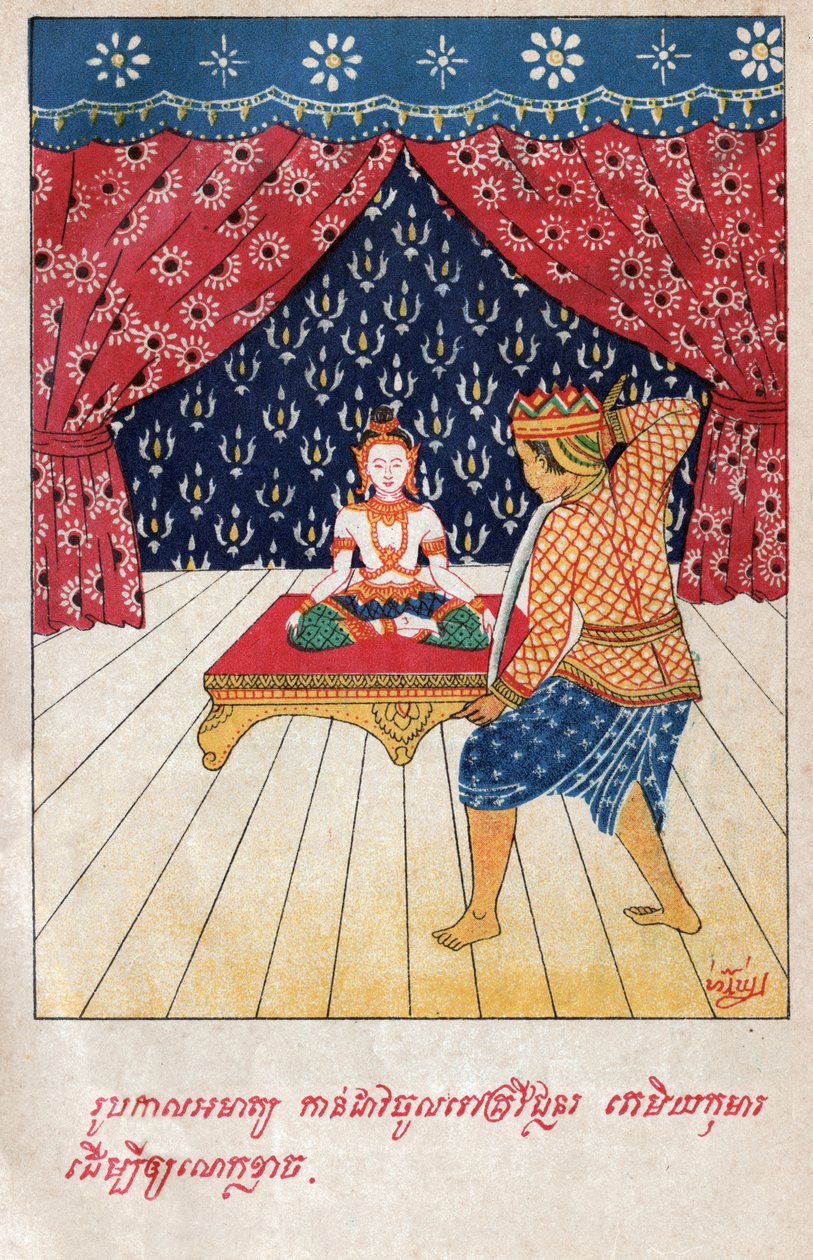 Temiya Jataka. (stik, ca. 1910) af School Laotian