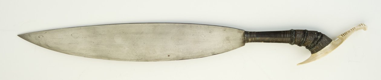 Barong eller kniv (stål, træ, sølv og ben) af School Malaysian
