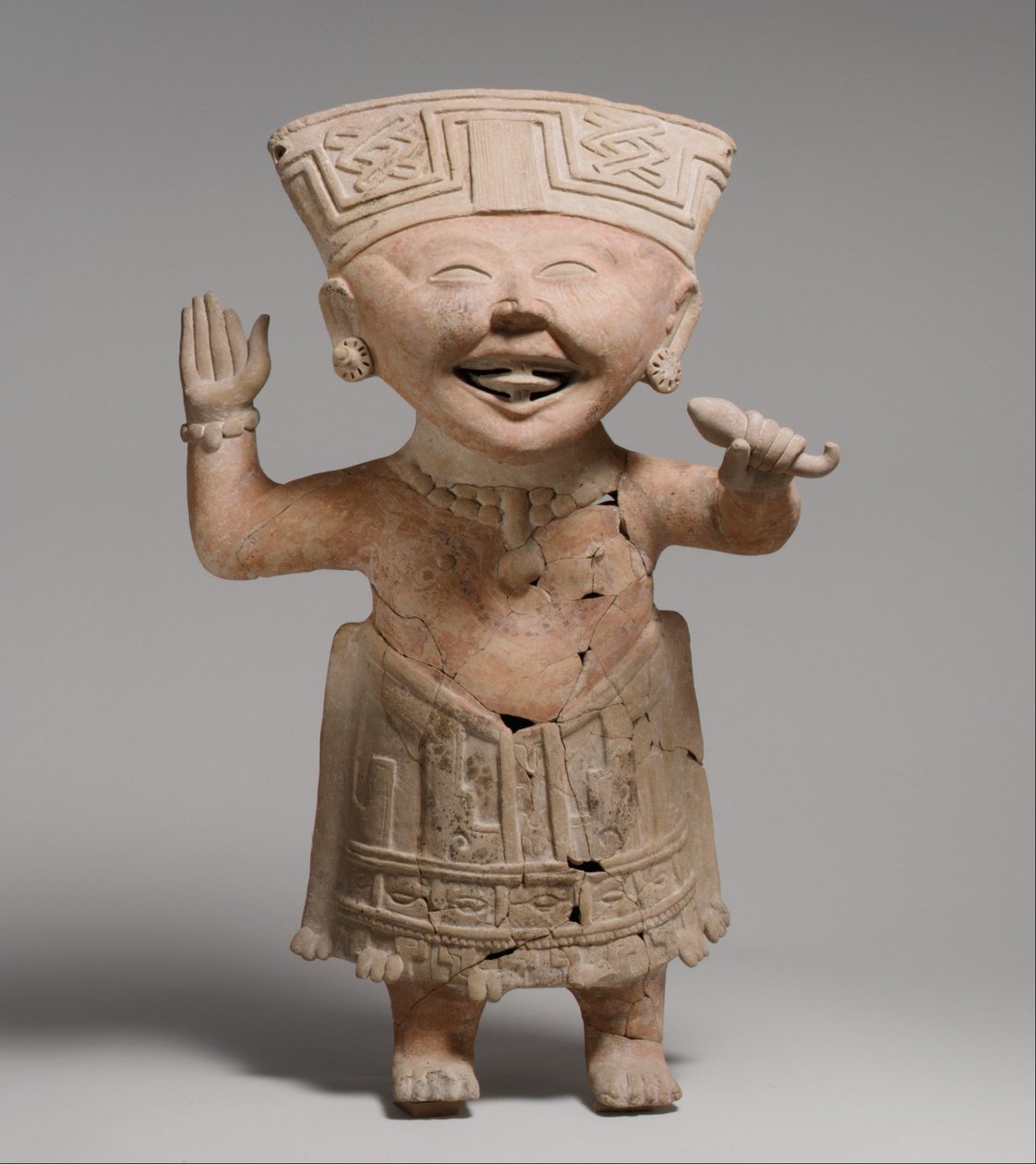 Smilende figur, 7.–8. århundrede (keramik) af School Mexican