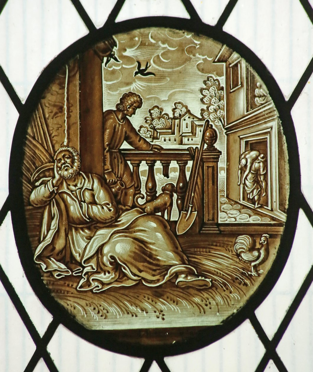 18600 (farvet glas) af School Netherlandish