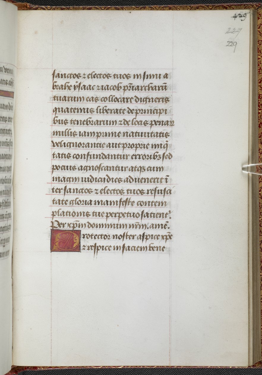Kings 9, f.229r, Timebog, brug af Sarum (