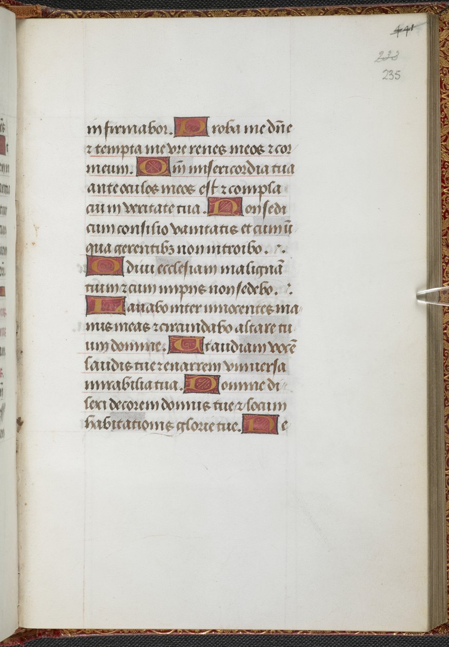 Kings 9, f.235r, Timebog, brug af Sarum (
