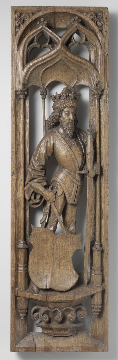 Panel fra en orgelkasse, ca. 1510-20 (eg med spor af polykromi) af School Netherlandish
