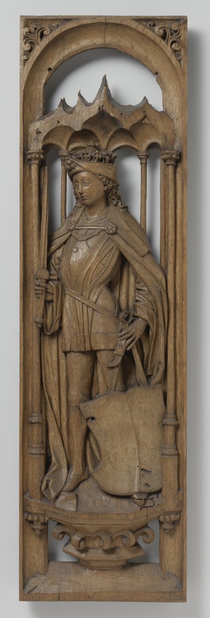 Panel fra en orgelkasse, ca. 1510-20 (eg med spor af polykromi) af School Netherlandish