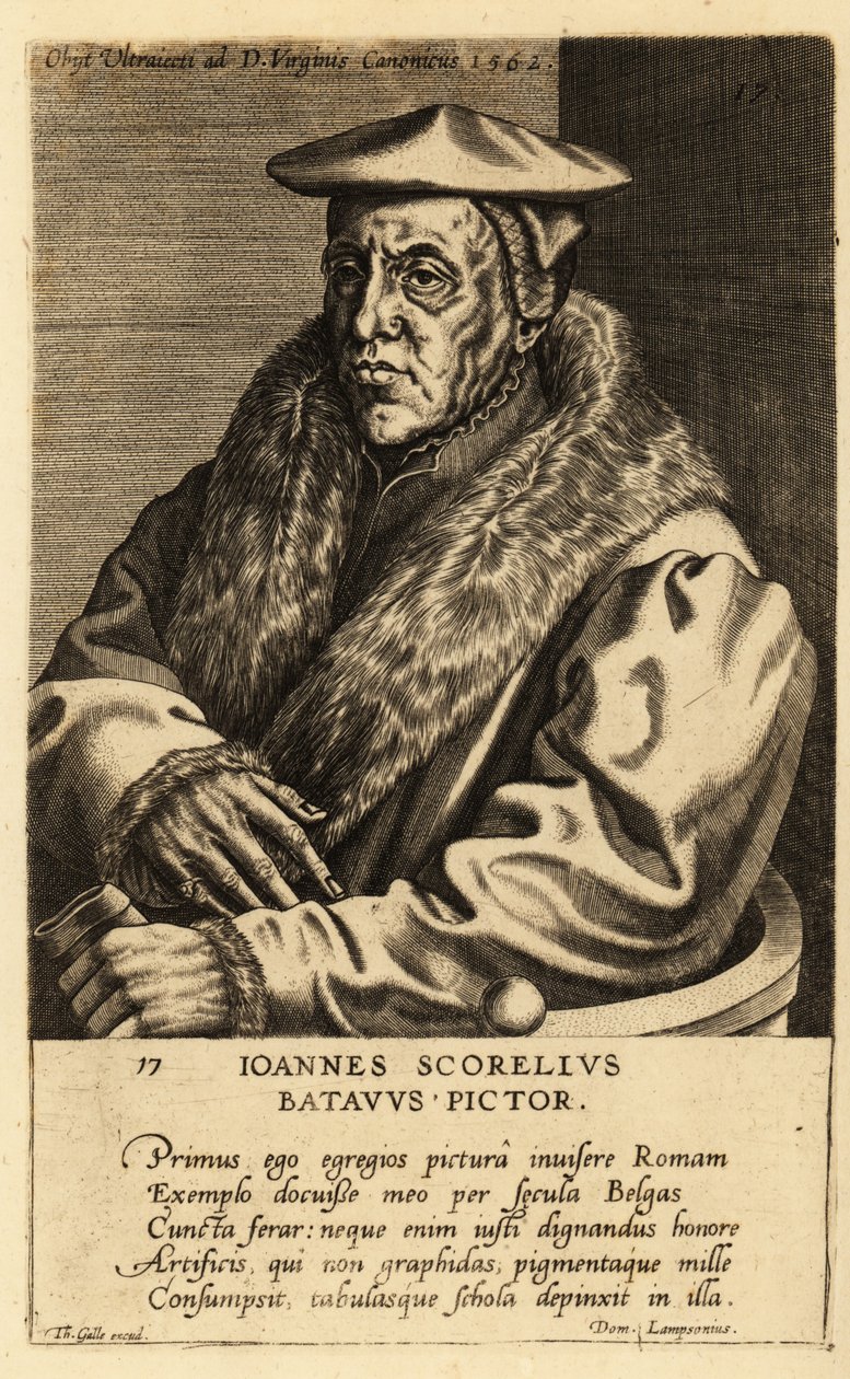 Portræt af Jan van Scorel, hollandsk maler af School Netherlandish
