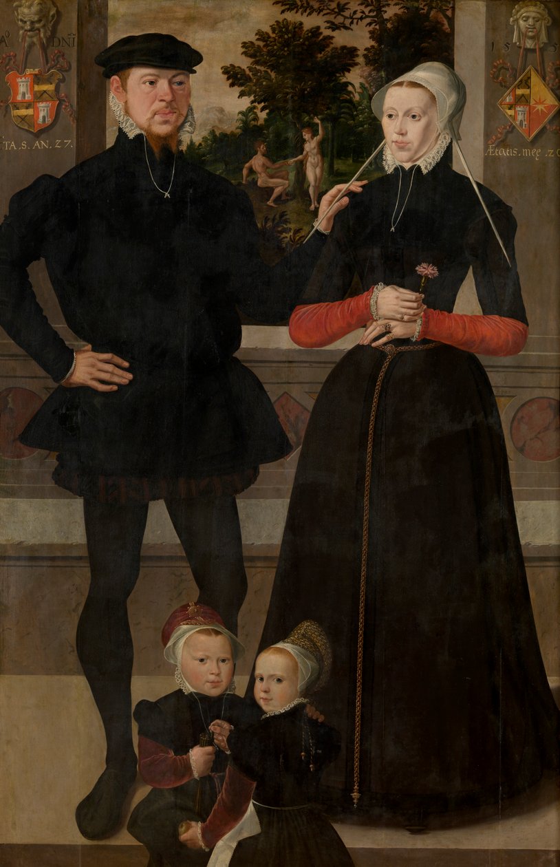 Portræt af en familie af School Netherlandish