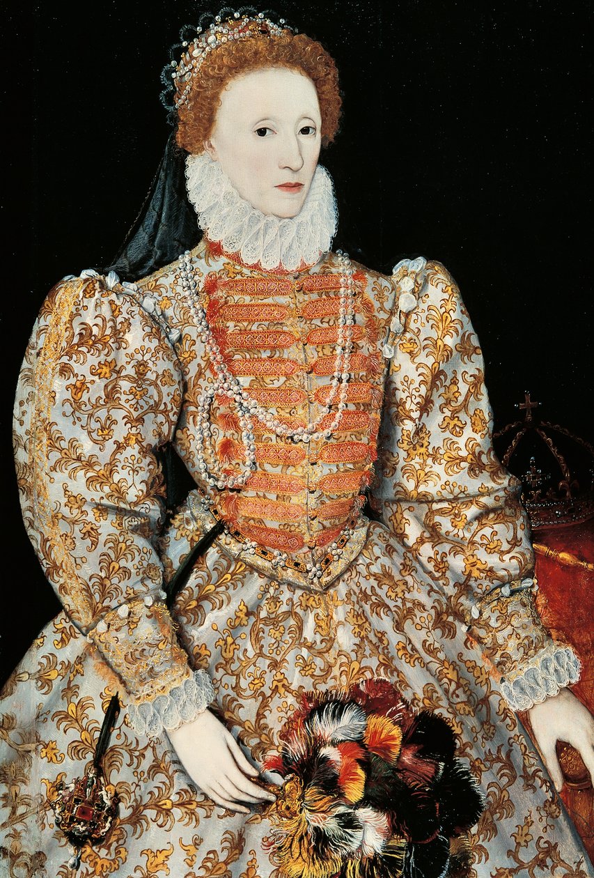 Dronning Elizabeth I, ca. 1575 (olie på panel) af School Netherlandish