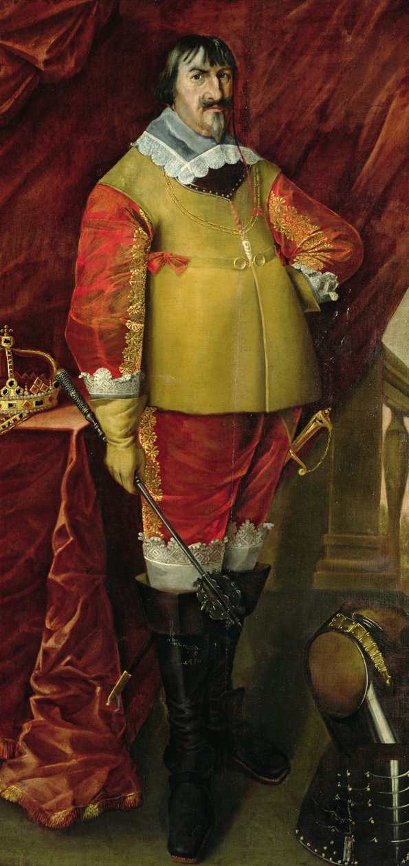 Kong Christian IV (olie på lærred) af School Norwegian