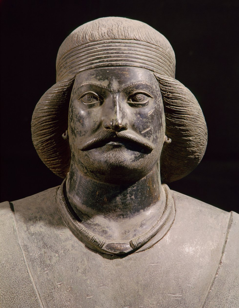 Parthisk kriger, fra Shami, 01. århundrede e.Kr. (bronze) (detaljer) af School Parthian