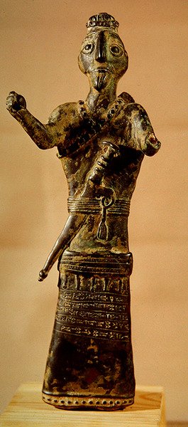 Statuette af en kriger, ca. 1200 f.Kr. (bronze) af School Persian