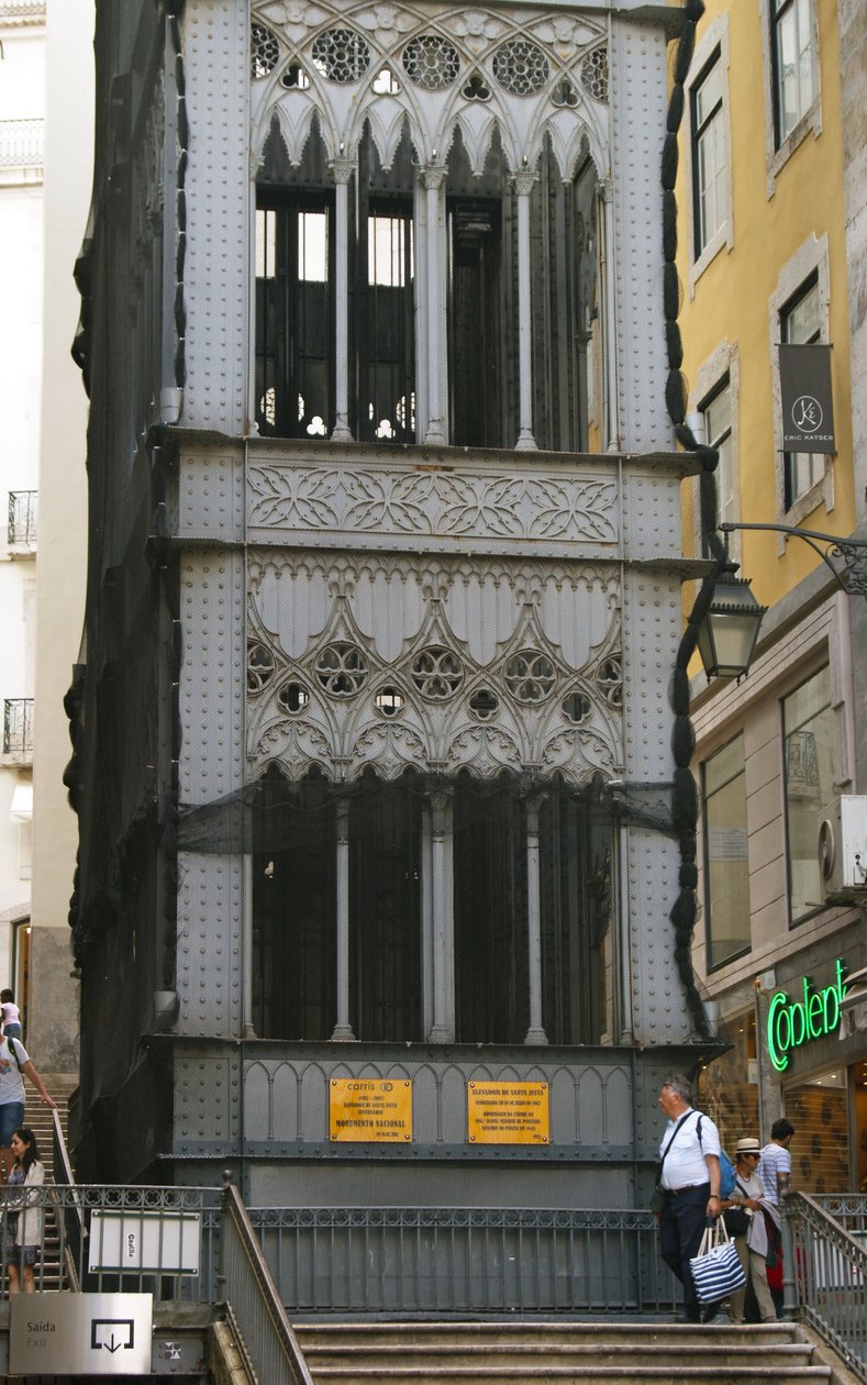 Santa Justa Lift, Lissabon, Portugal (foto) af School Portuguese