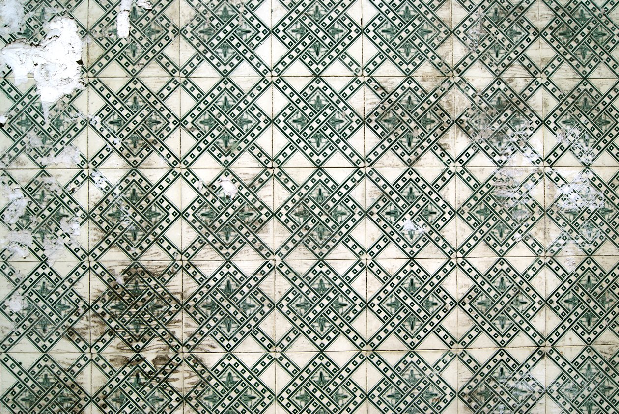 Traditionelt panel, Lissabon, Portugal (keramiske fliser) af School Portuguese