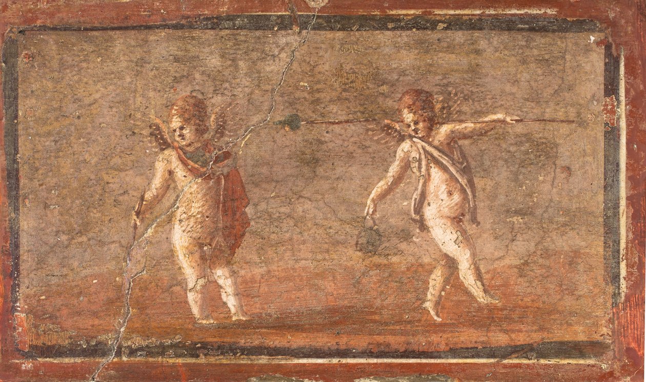 Dansende kærlighed, Herculaneum af School Roman