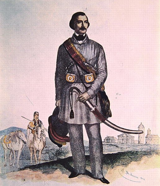General Gheorghe Magheru (farve litho) af School Romanian
