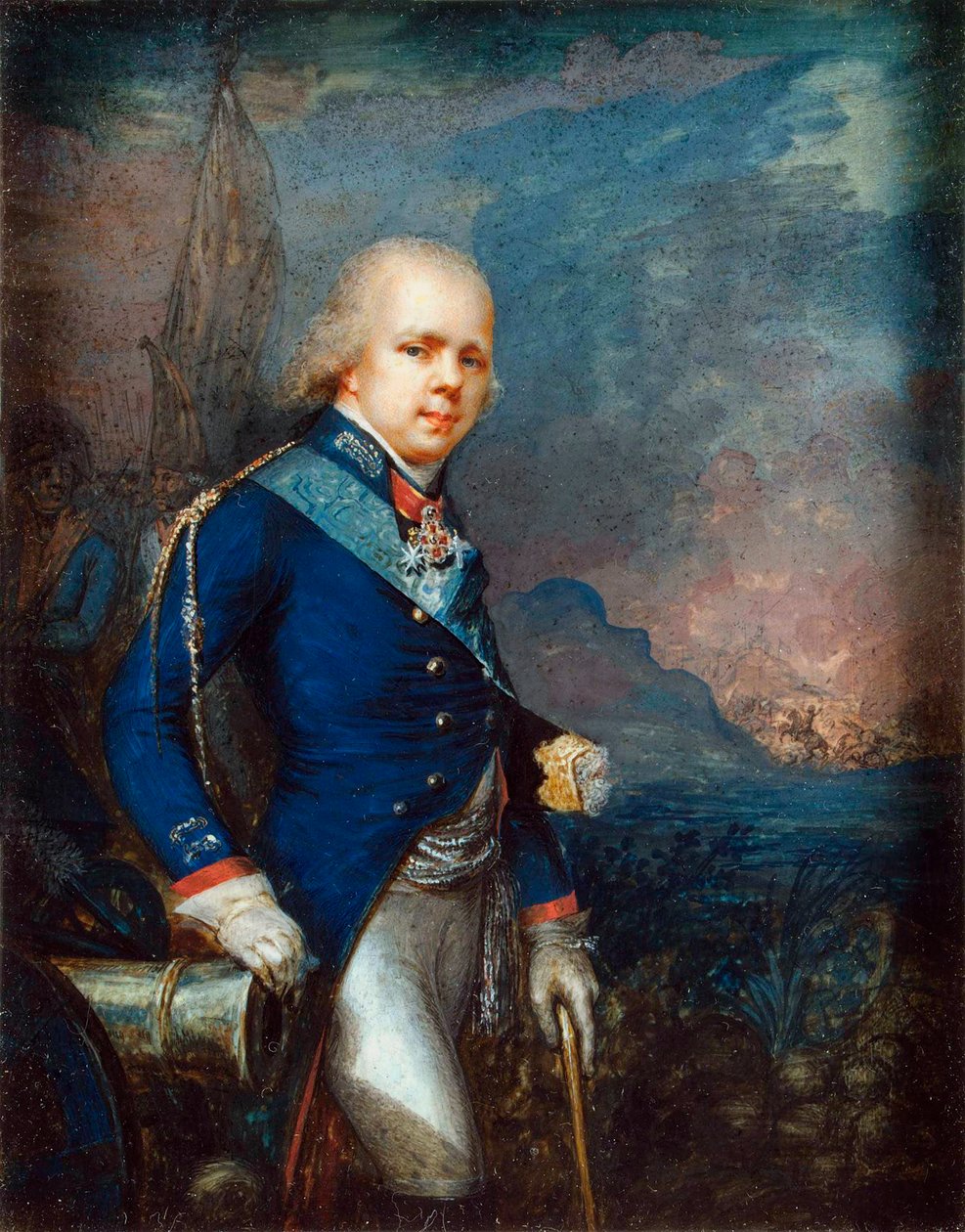 Constantin Pavlovitch de Russie - Portræt af storhertug Constantine Pavlovich af Rusland (1779-1831) før slaget ved Novi par Anonymous af School Russian