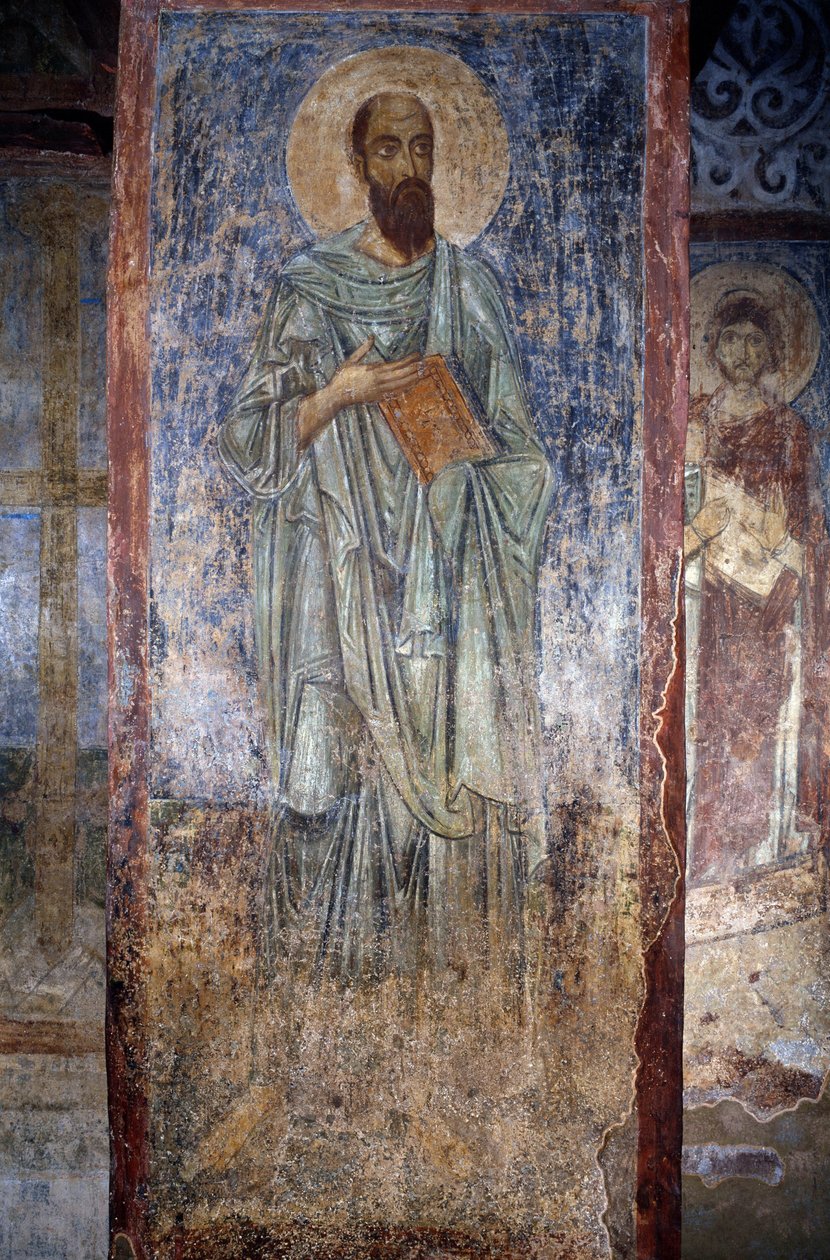 ""Apostlen Paulus"" russisk ikon. 11. århundrede. Saint Sophia Cathedral, Kiev, Ukraine af School Russian