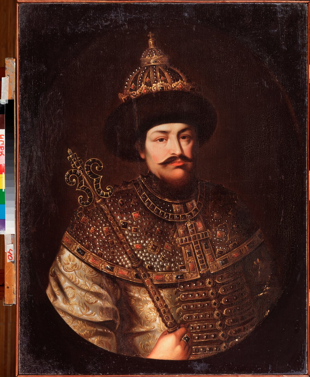 Portræt af zar Alexis I Mikhailovich af Rusland (1629-1676). Maleri af en russisk mester, olie på lærred, begyndelsen af ​​1700-tallet. National Art Gallery of Komi Republic, Syktyvkar (Rusland). af School Russian