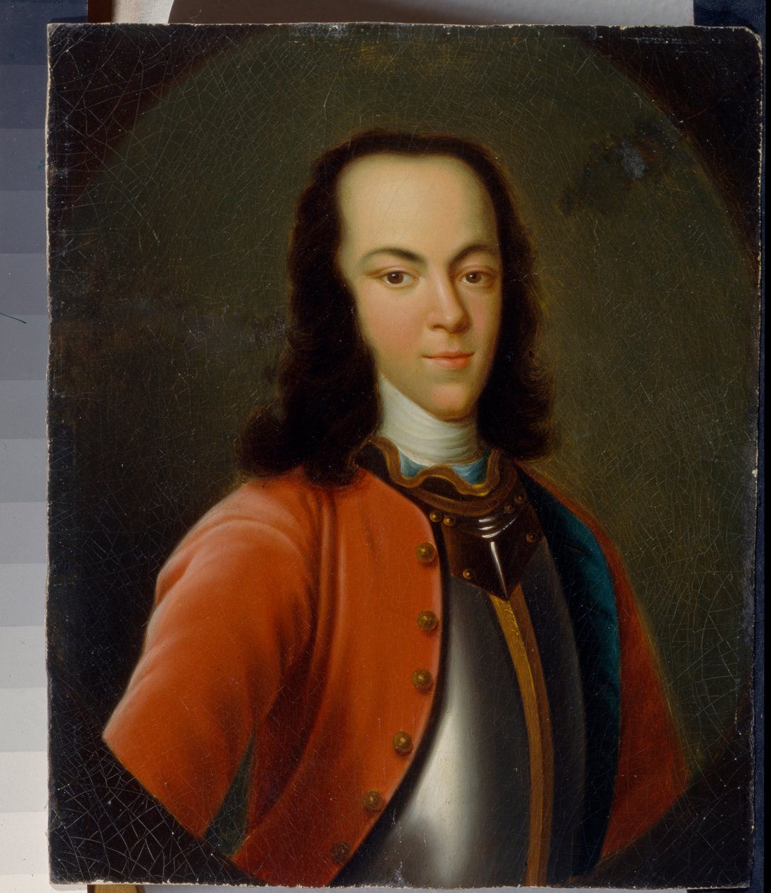 ""Portræt af Tsarevich eller storhertug Alexis Petrovich Romanov af Rusland (1690-1718)"" Anonymt 1700-tals maleri Regionalt kunstmuseum, Rostov ved Don af School Russian