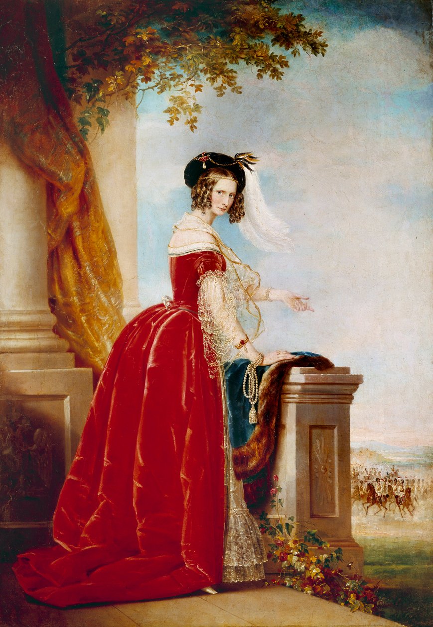 Portræt af impress Alexandra Fedorovna eller Alexandra Feodorovna (1872-1918), kone til Nicholas II. Anonymt maleri af den russiske skole. St. Petersborg, Eremitage. af School Russian
