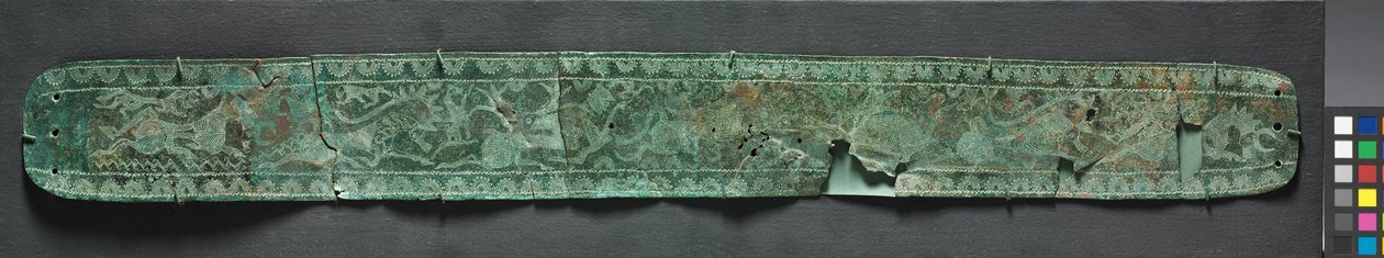 Running Animals Belt, ca. 1000 f.Kr. (bronze, hamret og indskåret) af School Russian