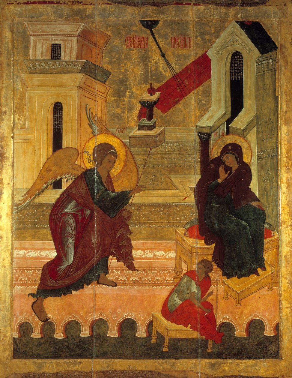 Bebudelsen russisk ikon fra 1560. Rusland. Kloster Solonsky. af School Russian