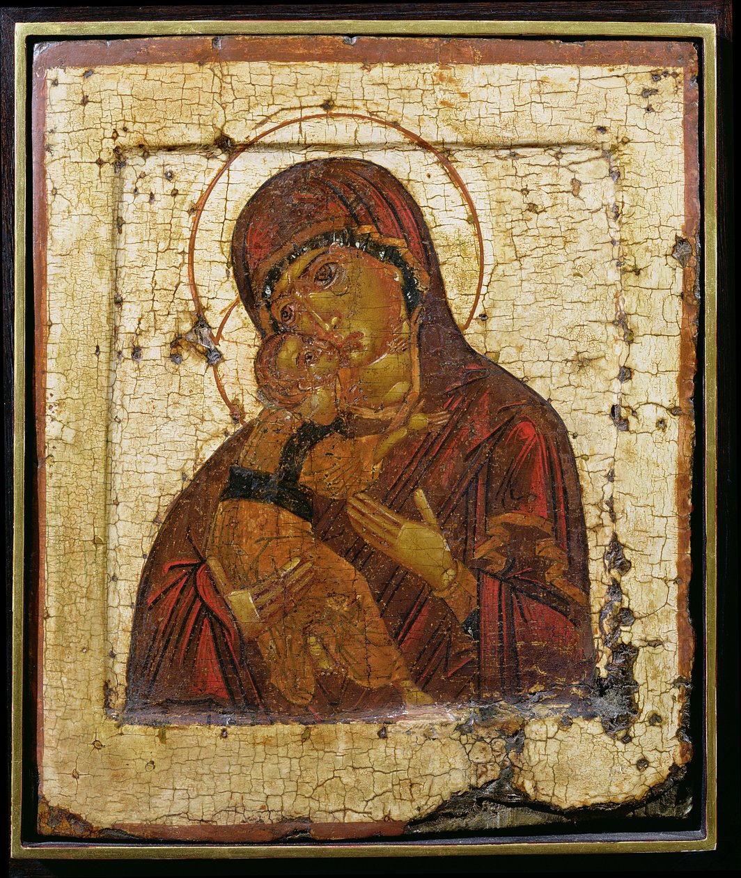 Vladimirs Guds Moder, russisk ikon, Pskov Skole, slutningen af det 15. århundrede (tempera på panel) af School Russian