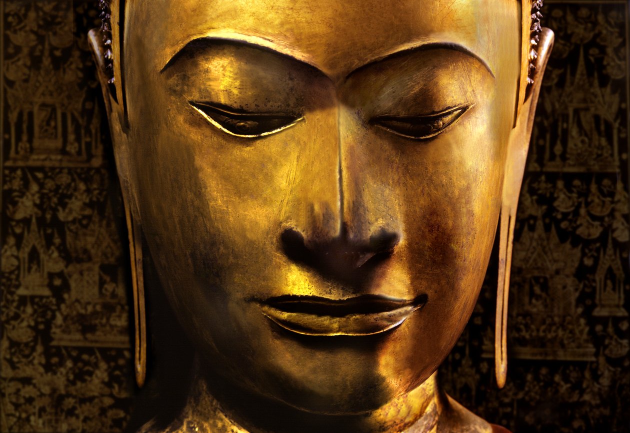 Hovedet af et Buddha-billede af School Siamese