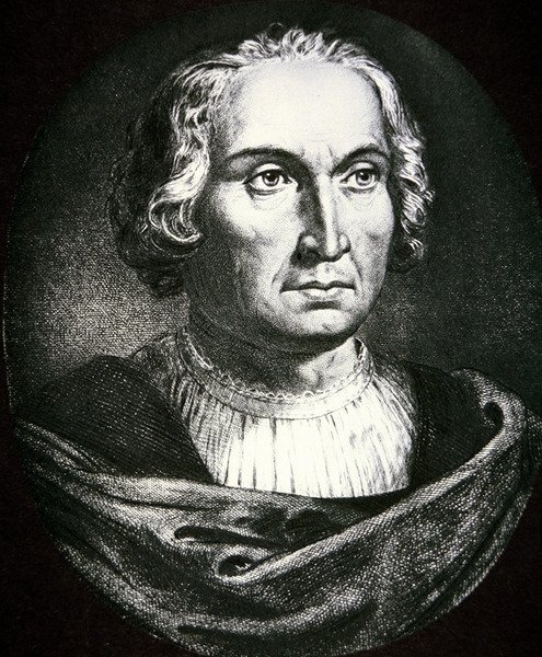 Christopher Columbus (litho) af School Spanish