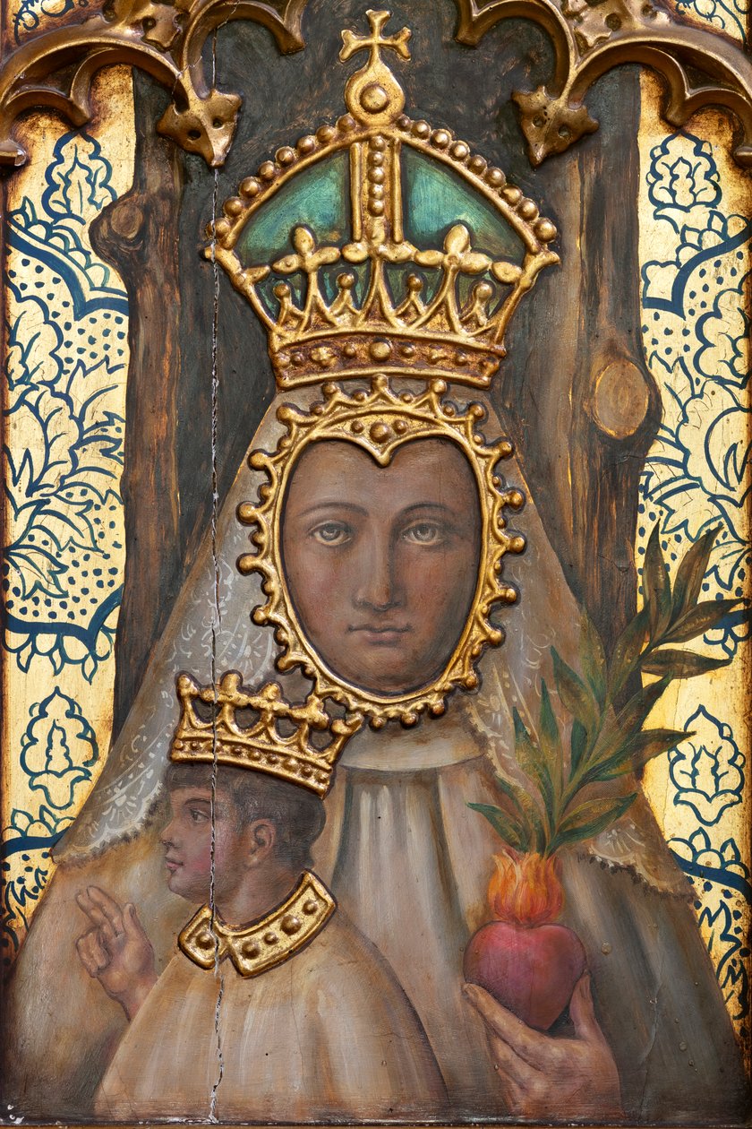 Eremitagen (Eremitagen af Nuestra Señora de La Plaza). Interiør. Alteret. Detalje. Alter (maleri) af School Spanish