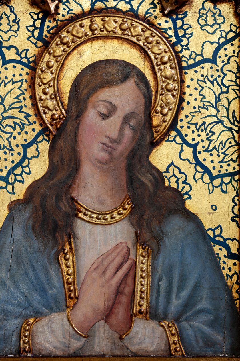 Eremitagen (Eremitagen af Nuestra Señora de La Plaza). Interiør. Alteret. Detalje. Alter (maleri) af School Spanish