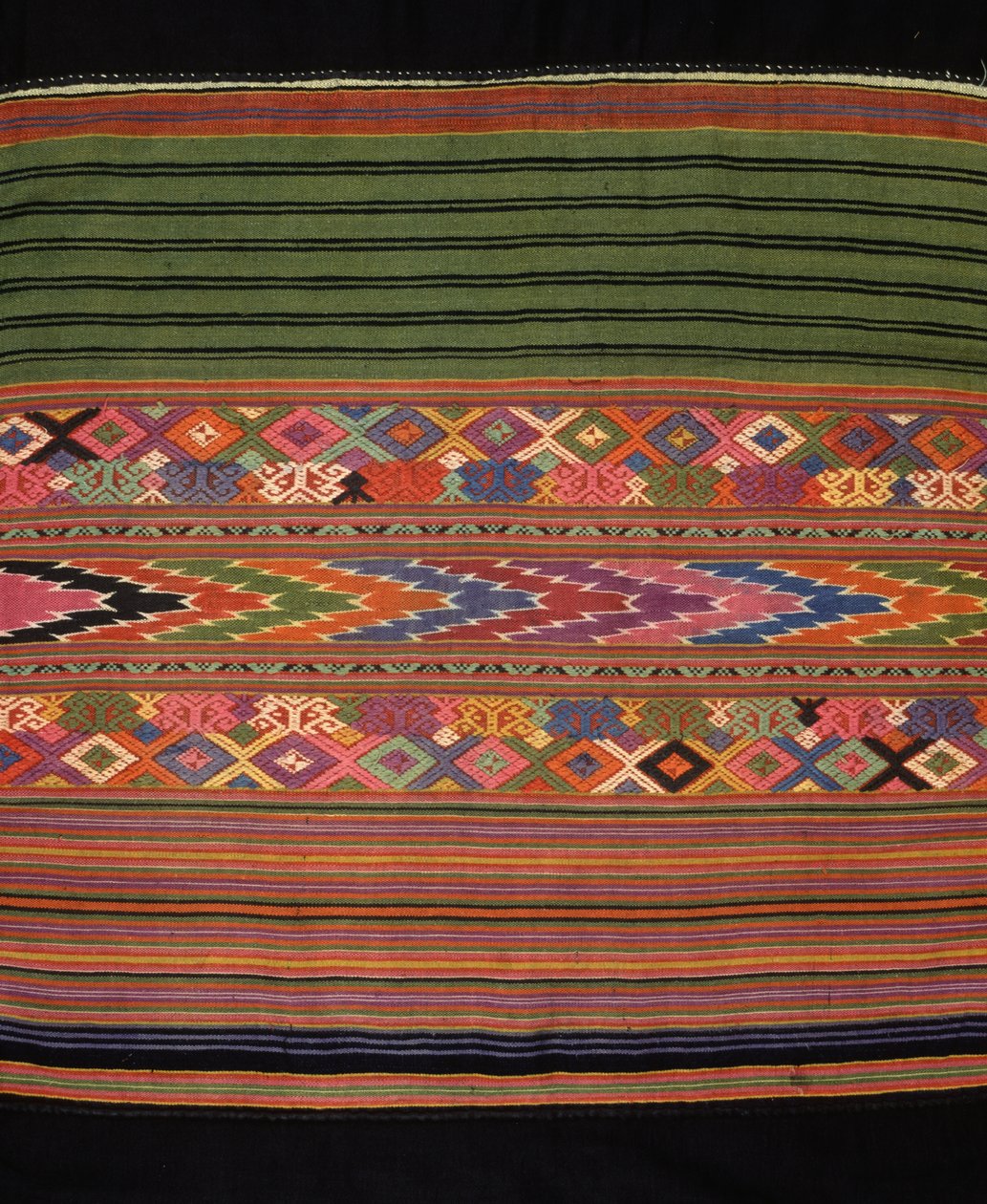 Detalje af Tai Lu-stof (tekstil) af School Thai