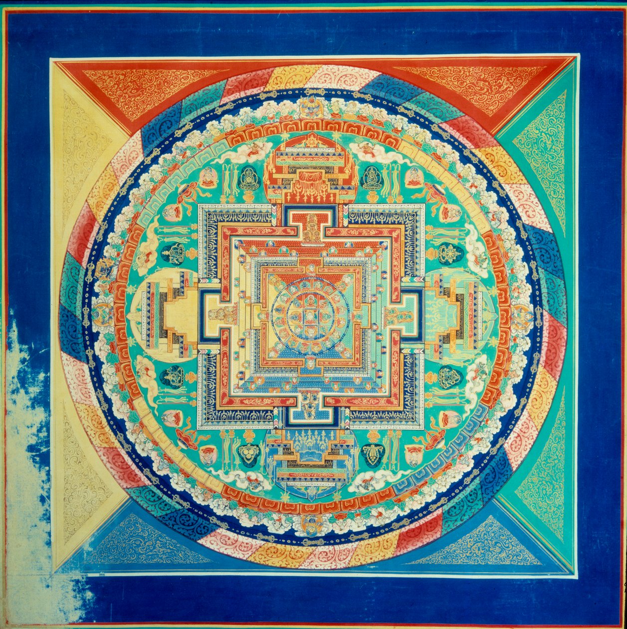 Mandal de Sarvid Vairochana Loft af Potala Palace i Lhasa. Tibet af School Tibetan