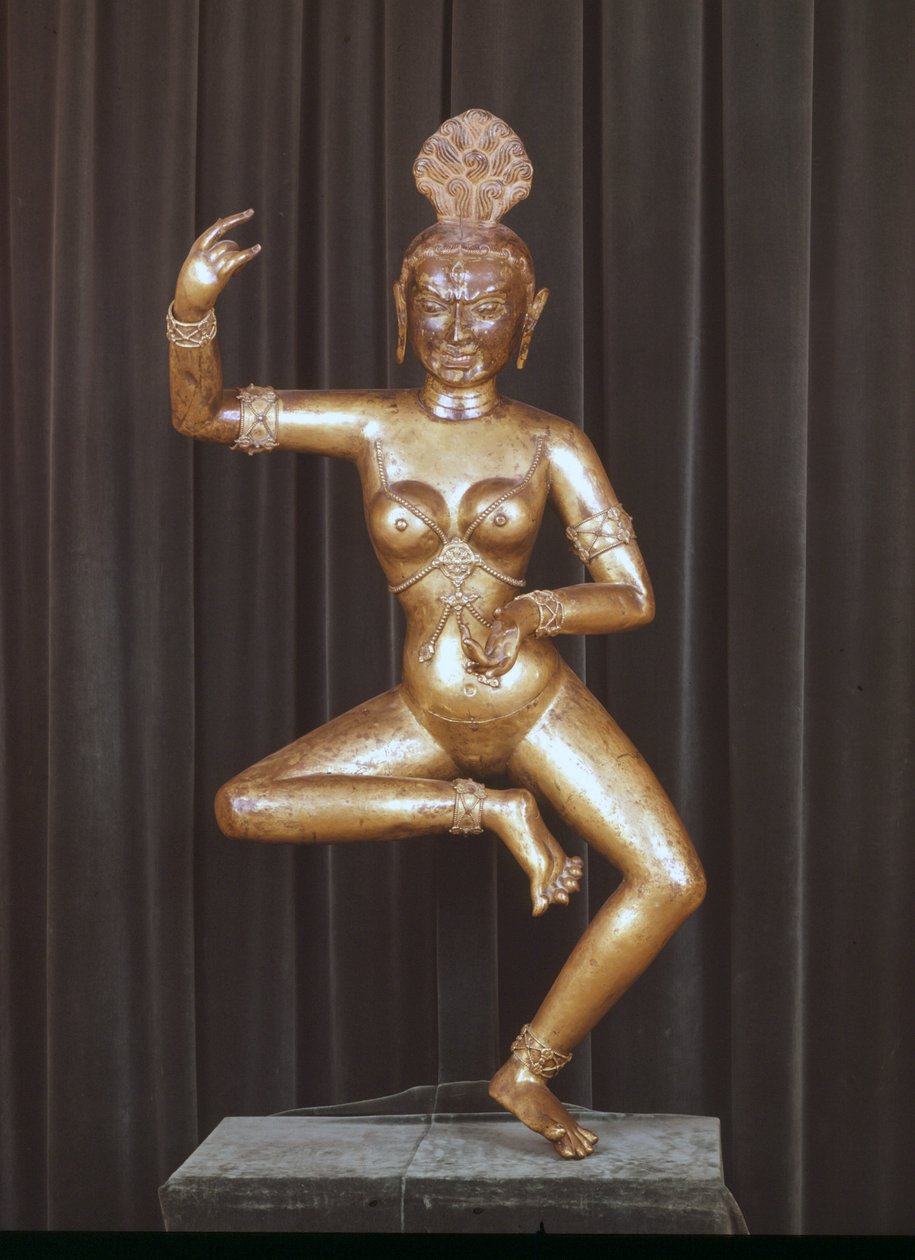 Gudinden Dakini, tibetansk infernalsk gud. Statuette, Guimet Museum, Paris af School Tibetan