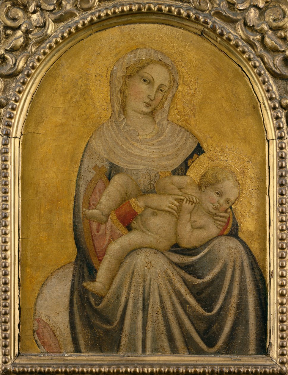 Jomfru og barn, ca. 1420 (tempera på panel) af School Tuscan