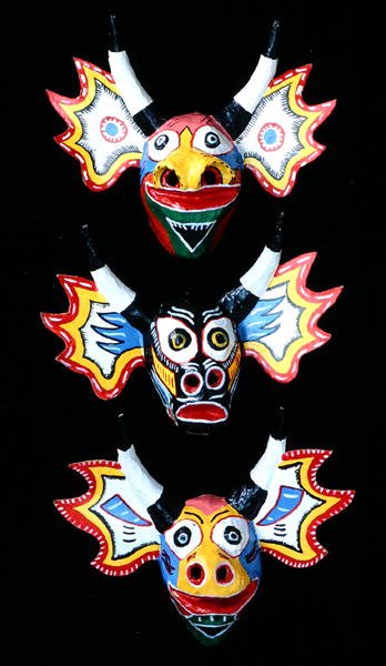 Karnevalsmasker, Venezuela (malet træ) af School Venezuelan
