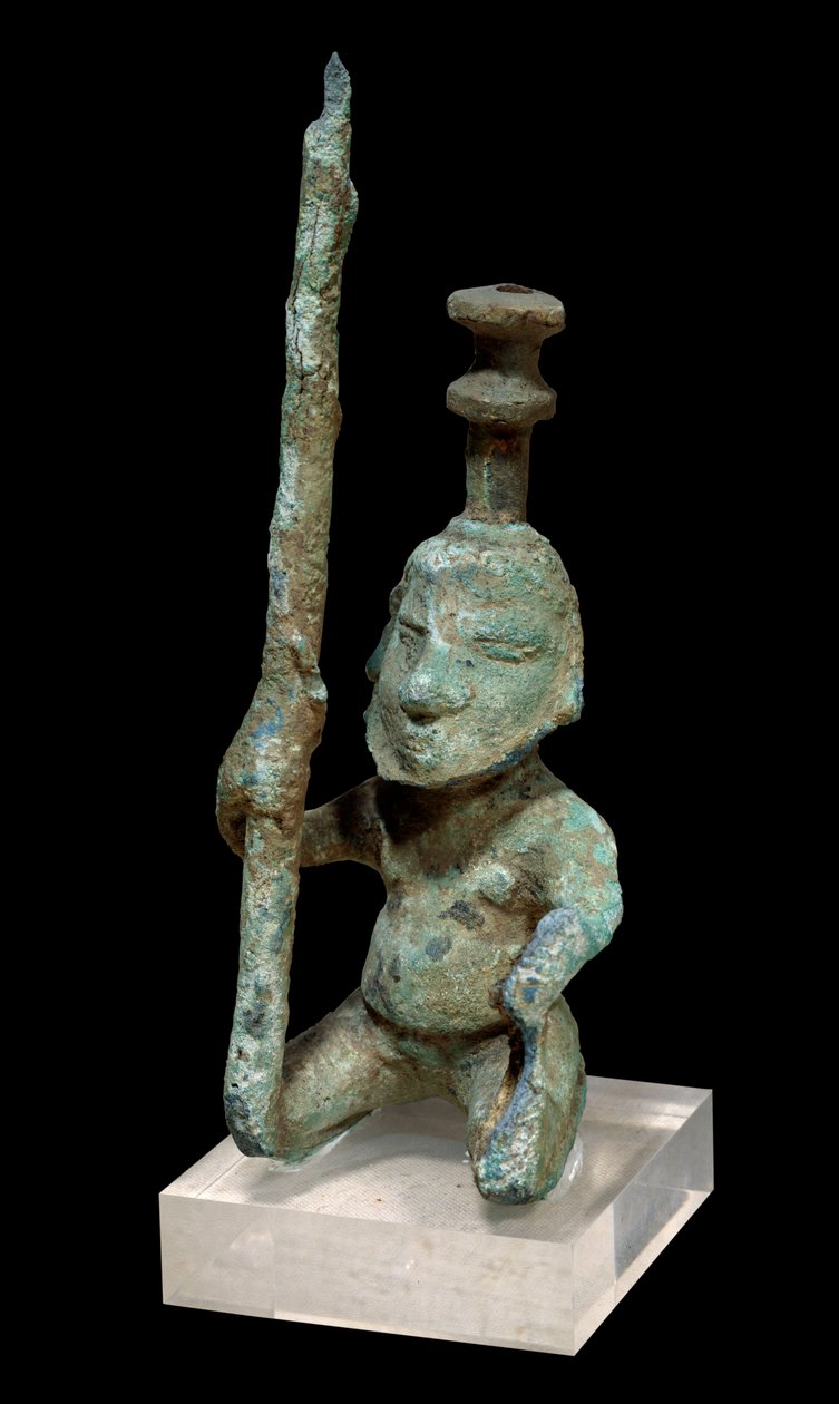 Civilization Dongson: bronze lampeholder. 300 f.Kr.-200 e.Kr. Fra Vietnam. Paris, Guimet-museet, Nationalmuseet for asiatisk kunst af School Vietnamese