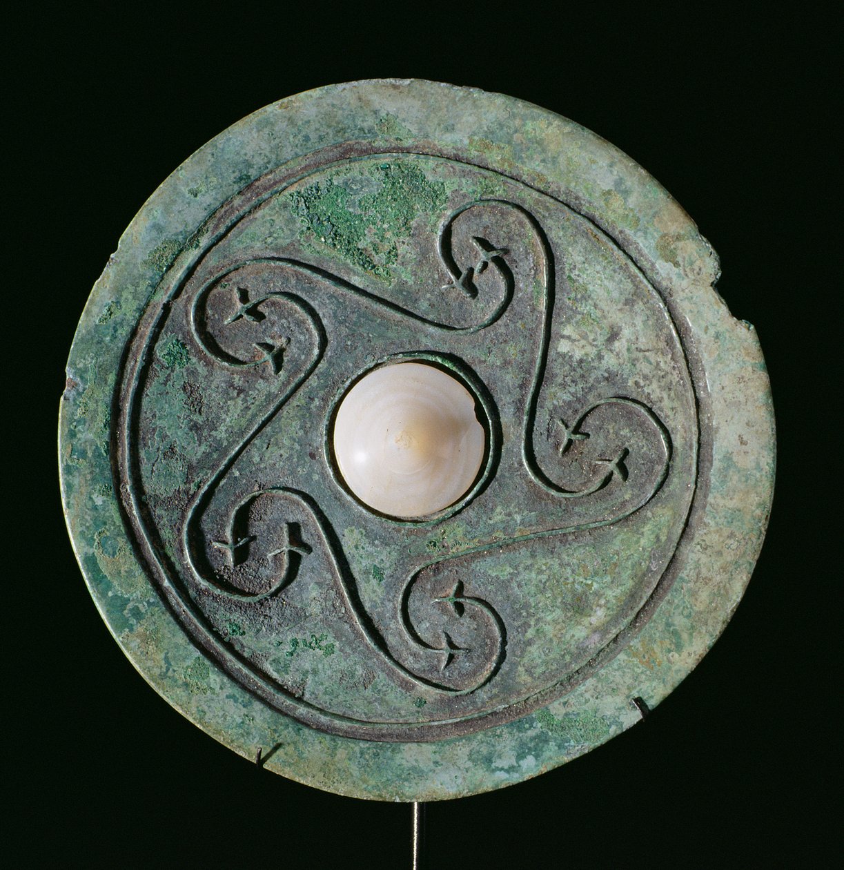 Spejl, Dongson-kultur ca. 200 f.Kr.-200 e.Kr., Vietnam (bronze) af School Vietnamese