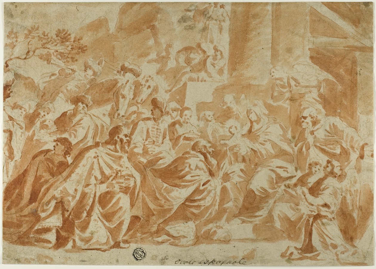 Tilbedelse af Magi af School of Peter Paul Rubens