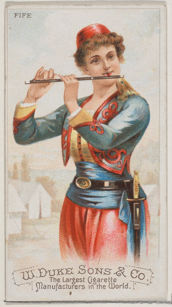 Fife, fra Musical Instruments-serien N82 til Duke-cigaretter, 1888., 1888. af Schumacher and Ettlinger