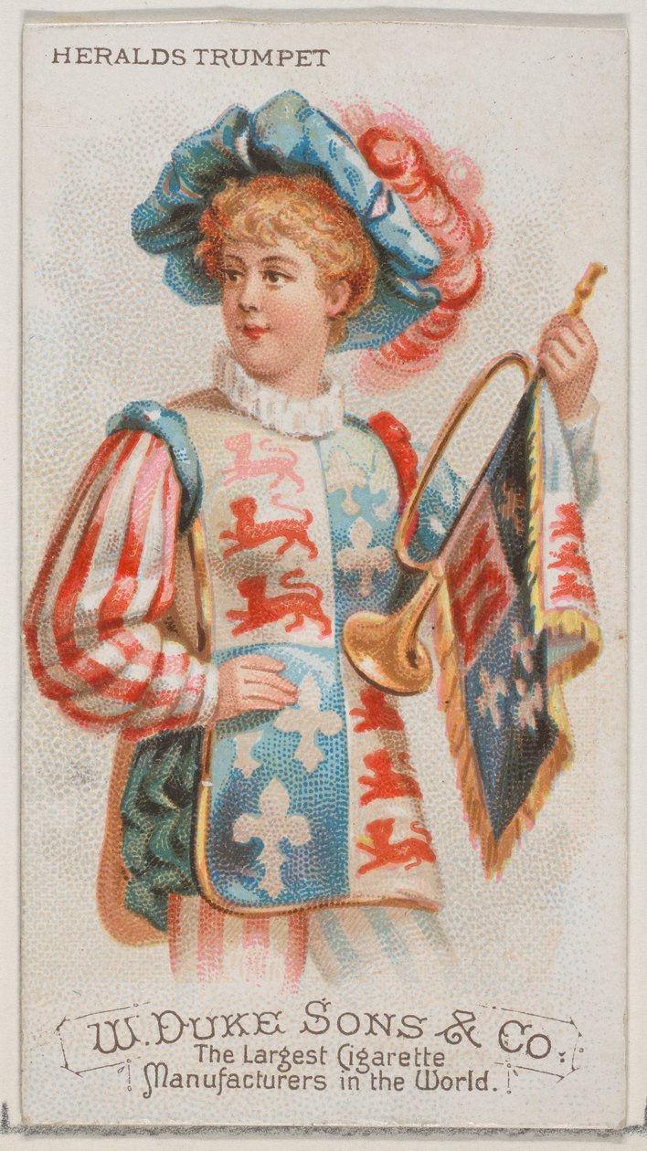 Heralds Trumpet, fra Musical Instruments-serien N82 til Duke-cigaretter, 1888., 1888. af Schumacher and Ettlinger