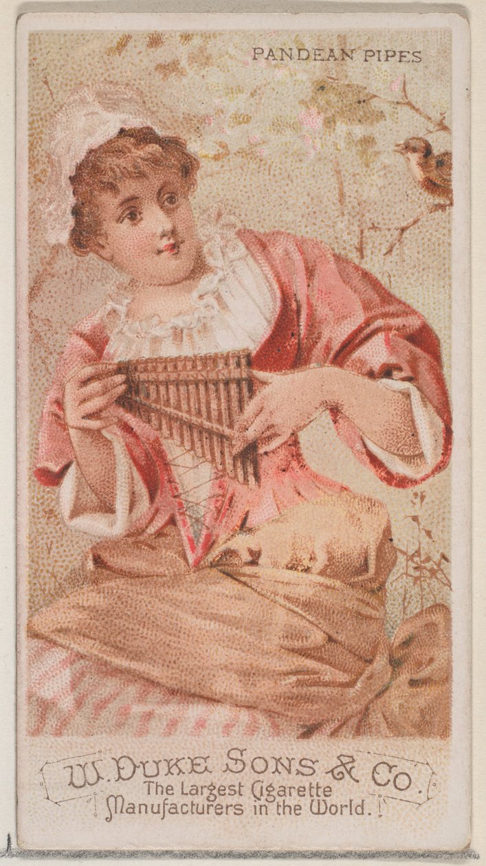 Pandean Pipes, fra Musical Instruments-serien N82 til Duke-cigaretter, 1888., 1888. af Schumacher and Ettlinger