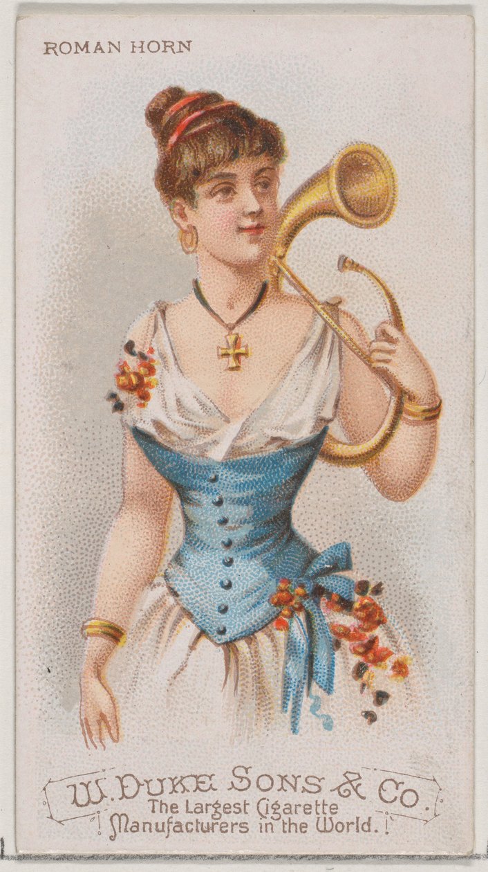Roman Horn, fra Musical Instruments-serien N82 til Duke-cigaretter, 1888., 1888. af Schumacher and Ettlinger