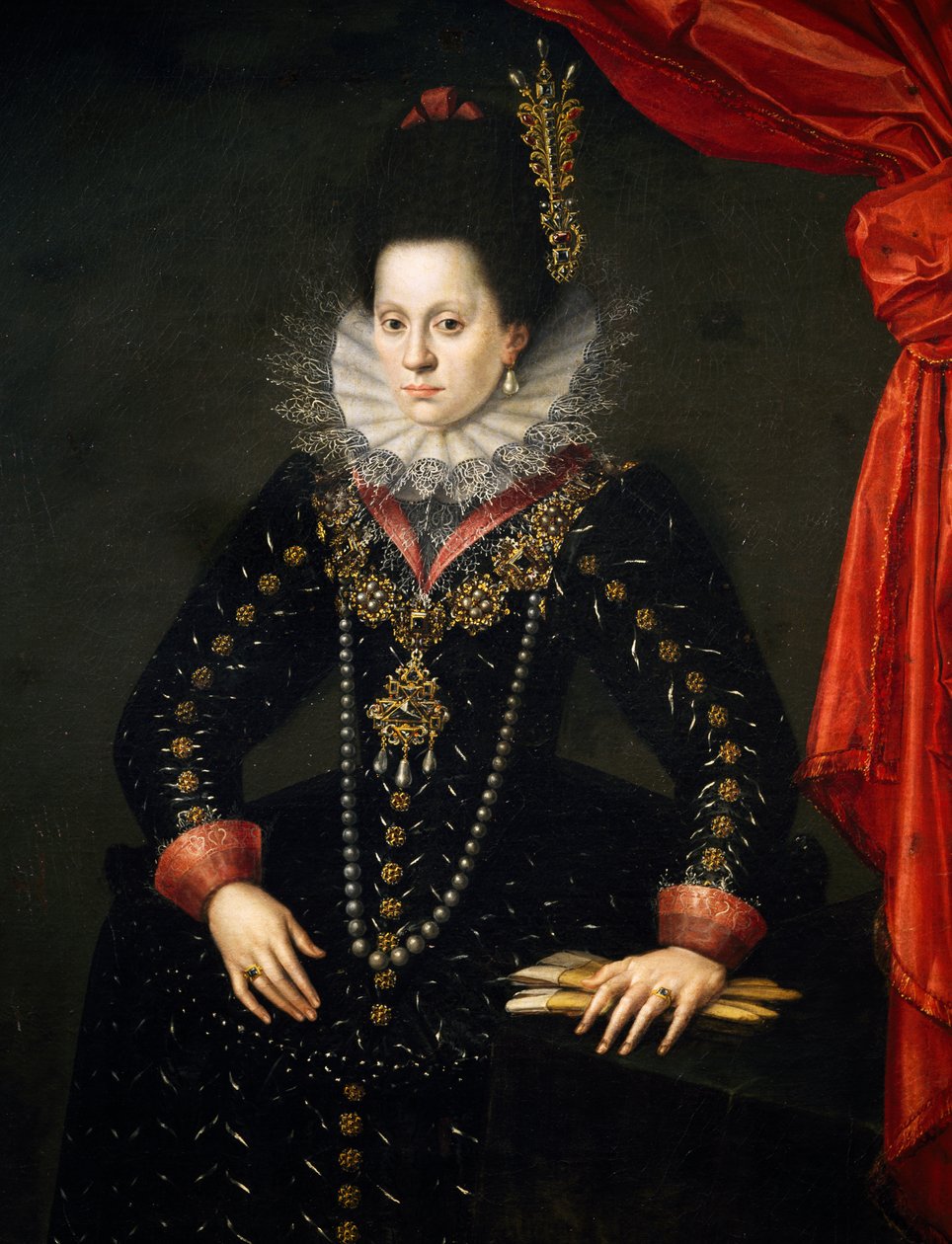 Portræt af Elisabeth af Lorraine, hertugindekonsort af Bayern af Scipione (1550 98) Pulzone