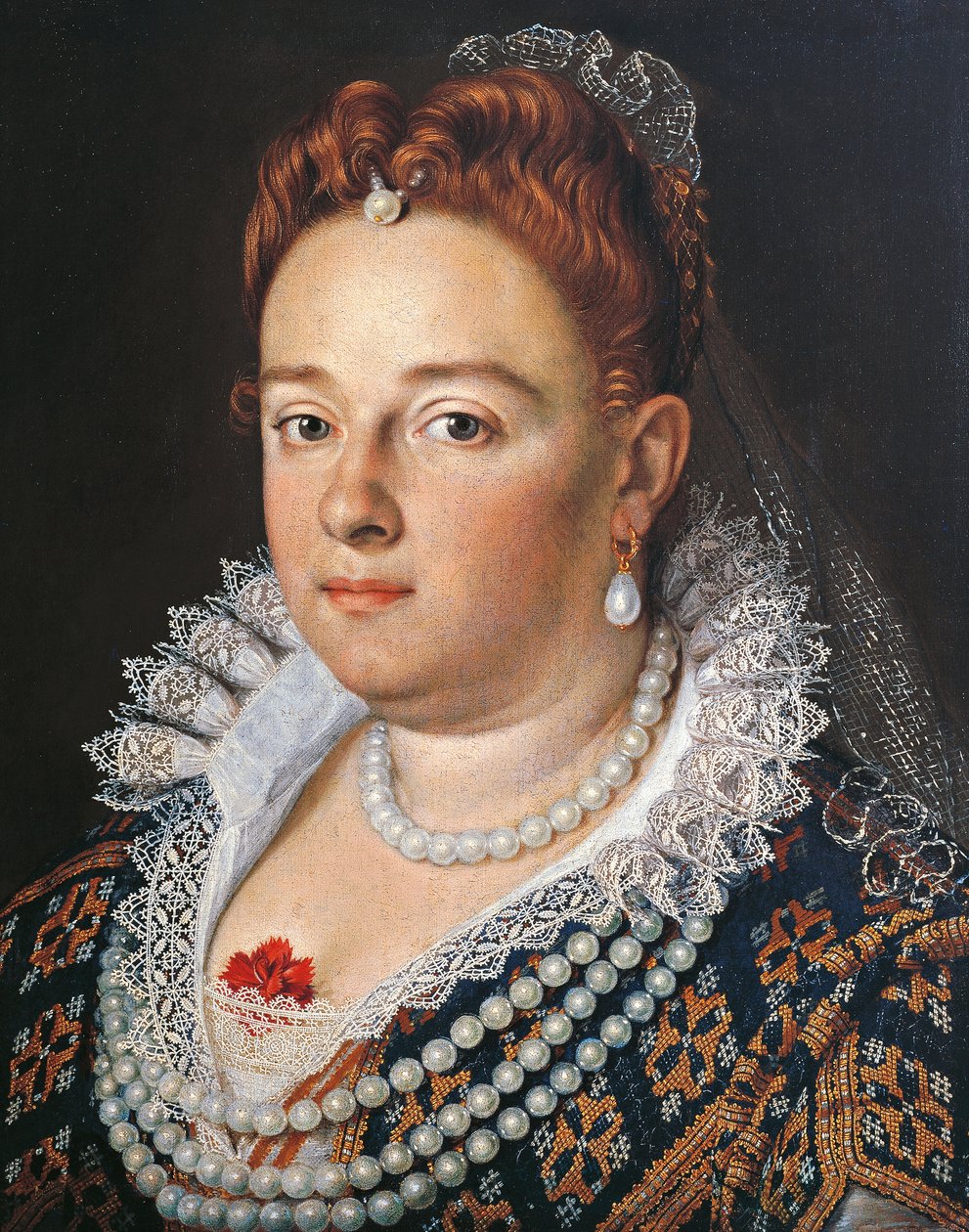 Portræt af Bianca Cappiellos kone til Francesco I de Medici (maleri) af Scipione (1550 98) Pulzone