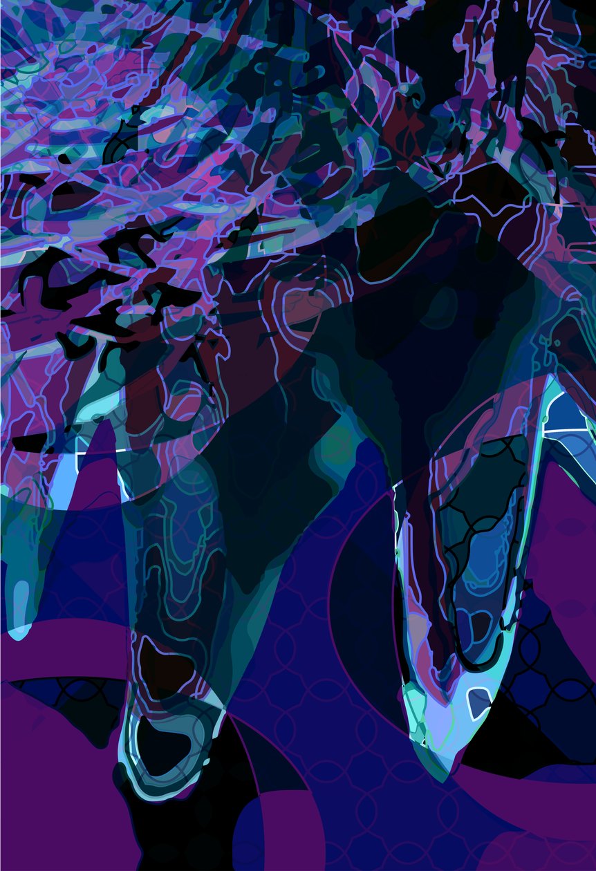 Artiskok_abst_vert3b (digital) af Scott J. Davis
