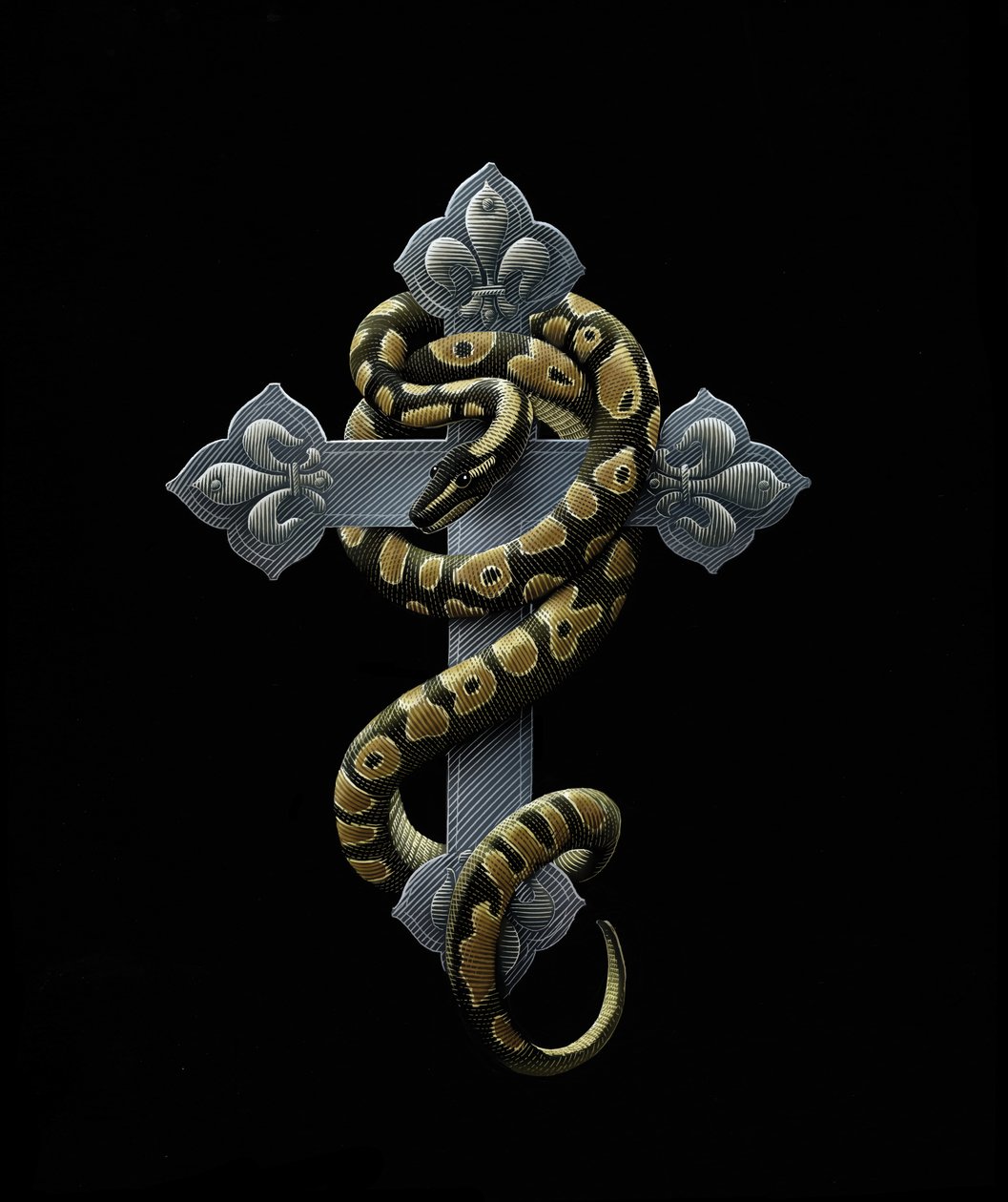 Tartuffe, 2009 (scratchboard, farvelagt digitalt) af Scott McKowen