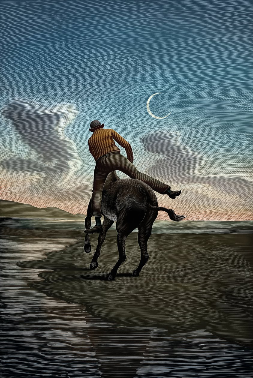 The Playboy of the Western World, 2009 (scratchboard, farvelagt digitalt) af Scott McKowen